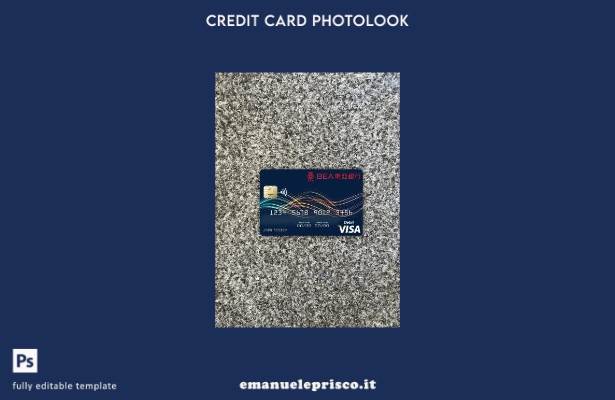 modello frontale photolook per carta di debito visto della Banca dell'Asia orien